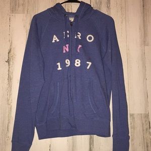 Aeropostale Blue Zip-up